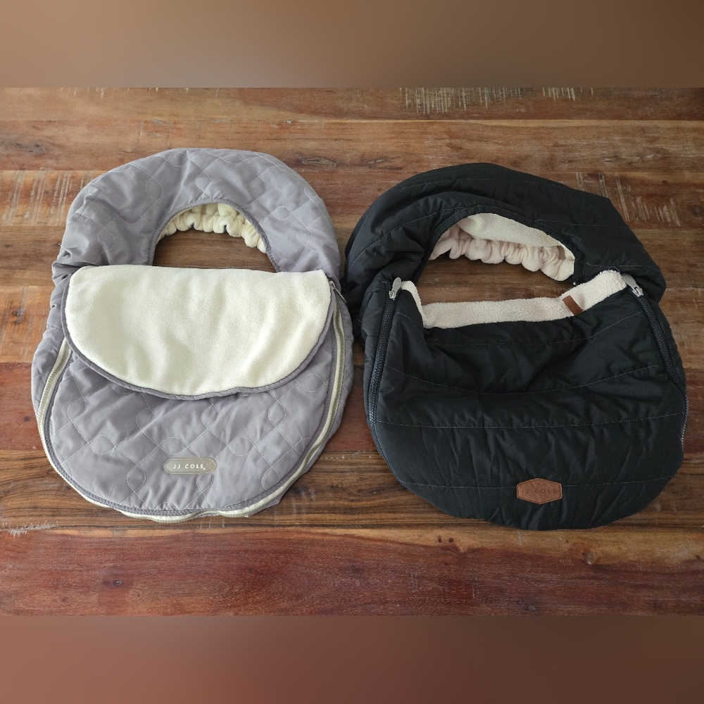 JJ Cole Quilted Car Seat Covers in Gray and Black